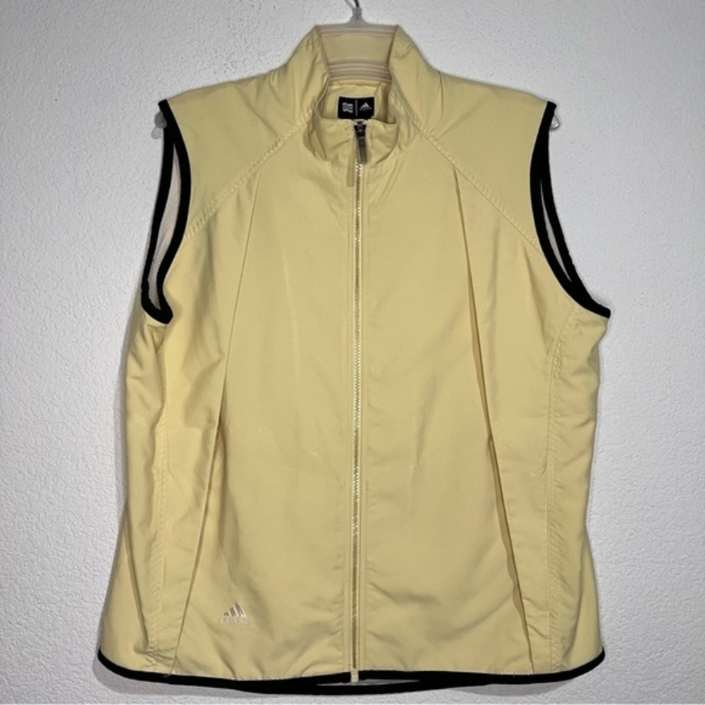 Adidas Climashell Wind Yellow with Black Trim Golf Vest Large